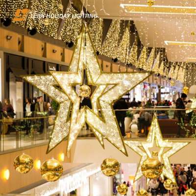 LJ LED motif light 3D star light for led outdoor street decoration lighting