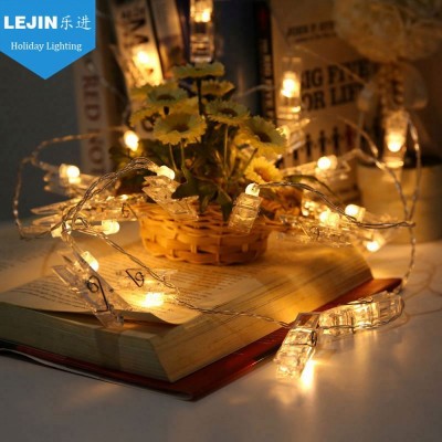 10 20 40 Leds Garland Card Photo Clip Led String Fairy Lights New Year Christmas Decoration