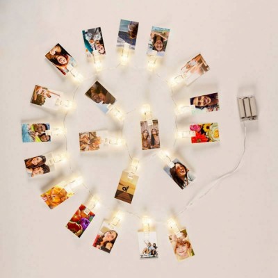 holiday lighting new product 20 LED Fairy Copper Wire Lights Inside LED Photo Clip String Lights