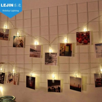 2018 New Item Christmas Indoor Fairy String Bedroom Decoration 20Ft USB Powered Warm White Led Photo Clip String Light