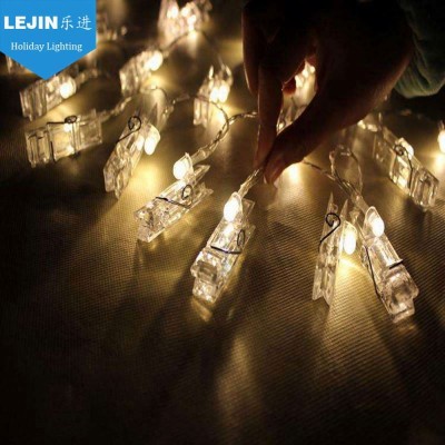 20Leds 2Meters Waterproof Led Photo String Light 20Photo Clips Battery Powered Twinkle Fairy Lights