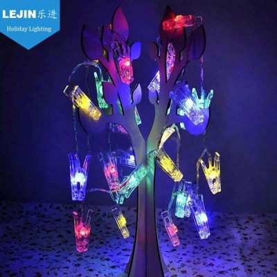 New Arrival 2M 20 LED Clear Photo Clip String Lights Metal Clips Fairy Lights